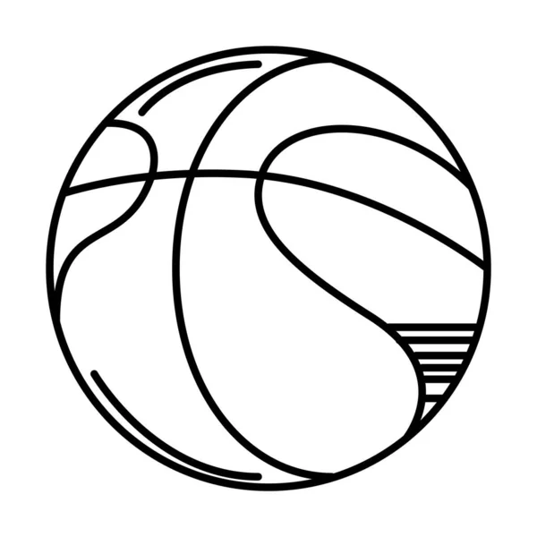Diseño Pelota Baloncesto Sobre Blanco — Archivo Imágenes Vectoriales