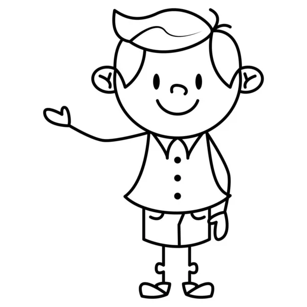 Щасливий Дизайн Хлопчика Над Білим — стоковий вектор
