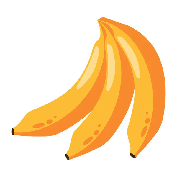 Gezond Bananenontwerp Boven Wit — Stockvector