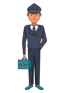 ABD İşçi Bayramı pilot ikonu izole edildi