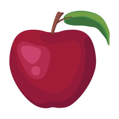 elma meyve simgesi izole edilmiş iilüstrasyon