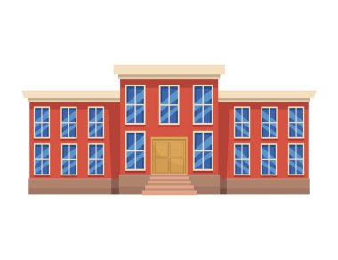 okul eğitim binası simgesi izole edildi