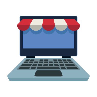çevrimiçi alışveriş simgesi izole edildi