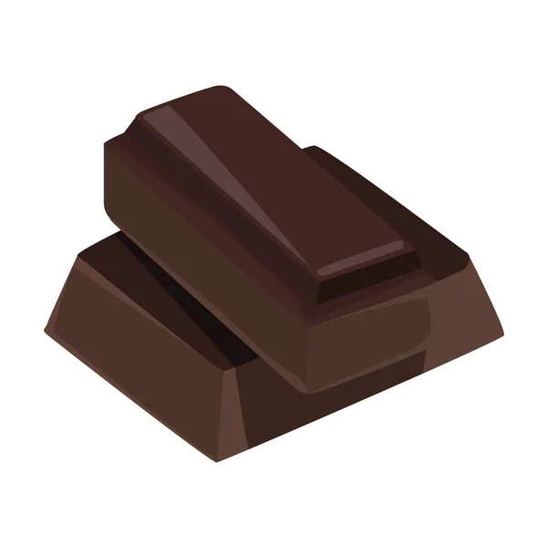 Barras Chocolate Icono Caramelo Aislado — Vector de stock