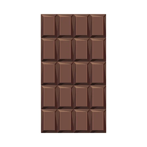 Barra Chocolate Ícone Doces Isolado — Vetor de Stock