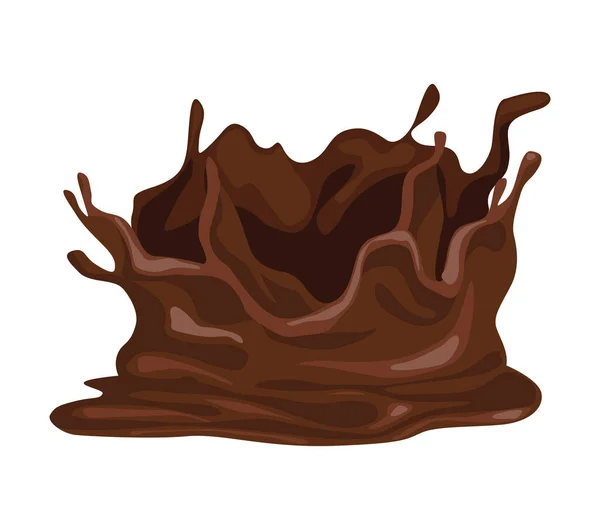 달콤한 초콜릿 아이콘의 스플래시 — 스톡 벡터
