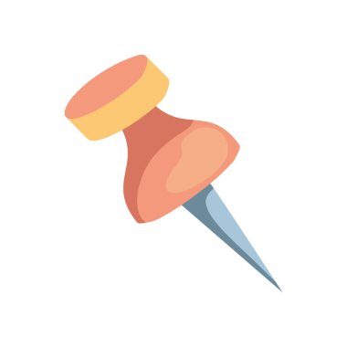 Okula geri dön. İğne simgesi izole edildi.