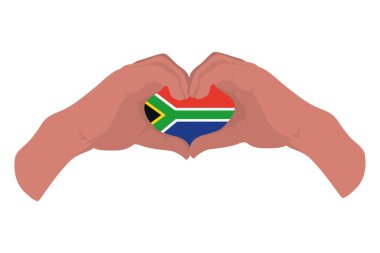 Bayrak simgesi izole edilmiş miras günü elleri