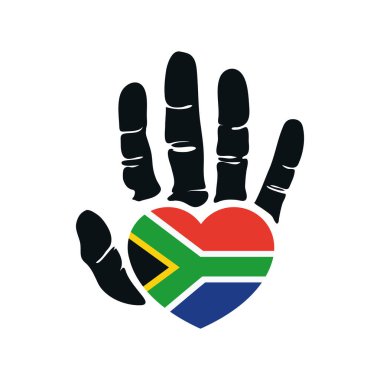 Bayrak simgesi izole edilmiş miras günü eli