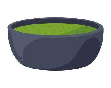 Kibrit çay kasesi simgesi izole edilmiş vektör