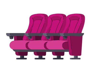 Sinema koltukları ikonu izole vektörü