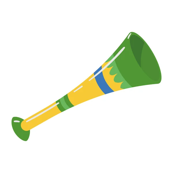 Vuvuzela Hoorn Pictogram Geïsoleerde Vector — Stockvector