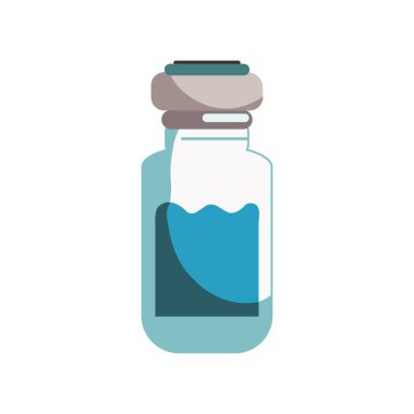 vacine Şişesi Tıbbi İlaç ikonu izole edildi