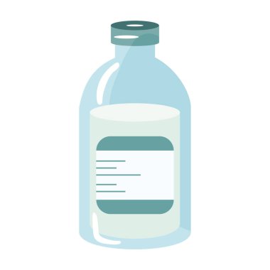 aşılama tüpü tıbbi ikonu izole edildi