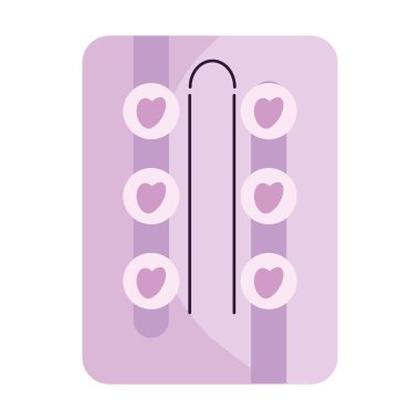 Doğum kontrol hapları. Kadın ikonu izole edilmiş.