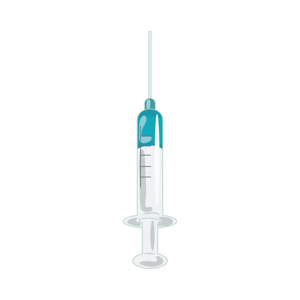 Vacine Injectieflacon Medisch Spuitpictogram Geïsoleerd — Stockvector