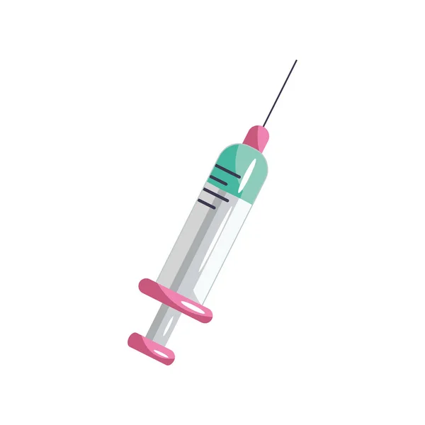 単離されたワクチン バイアルの医学注射線量のアイコン — ストックベクタ