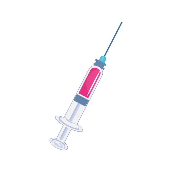 Vacine Injectieflacon Medische Immunisatie Icoon Geïsoleerd — Stockvector