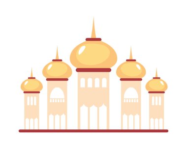 Arap tapınak simgesi izole edilmiş vektör