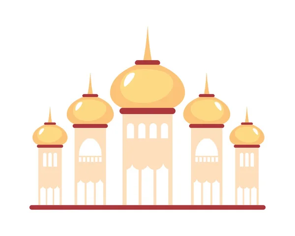 Ikona Świątyni Arabskiej Izolowany Wektor — Wektor stockowy