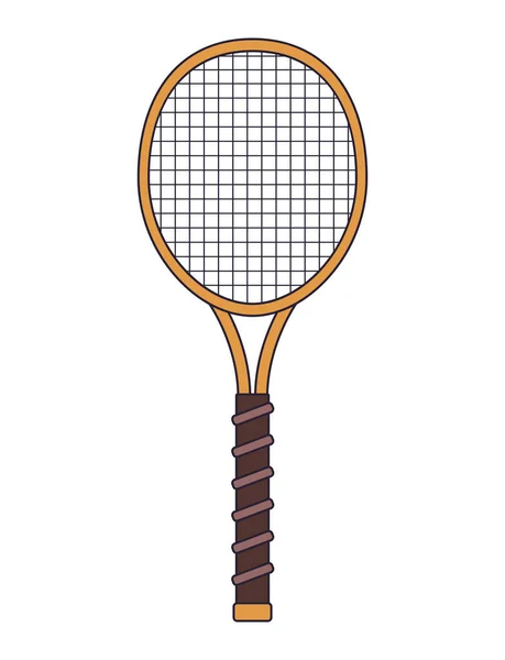 Тенісна Ракетка Спортивний Значок Ізольований — стоковий вектор
