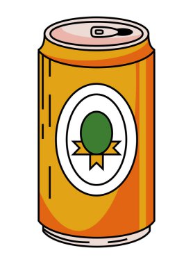 Altın bira kutusu simgesi izole