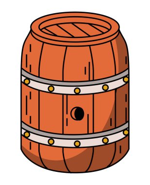 bira ahşap fıçı simgesi izole