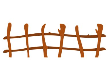 Bahçe ahşap çit kırsal simgesi izole