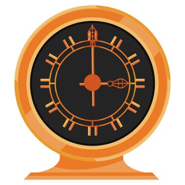 Altın saat klasik simgesi izole