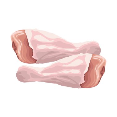 et ürünü tavuk bacağı simgesi izole edildi