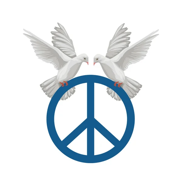 Icône Emblème Journée Mondiale Paix Isolé — Image vectorielle