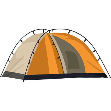 Klasik kamp çadırı ekipmanı simgesi