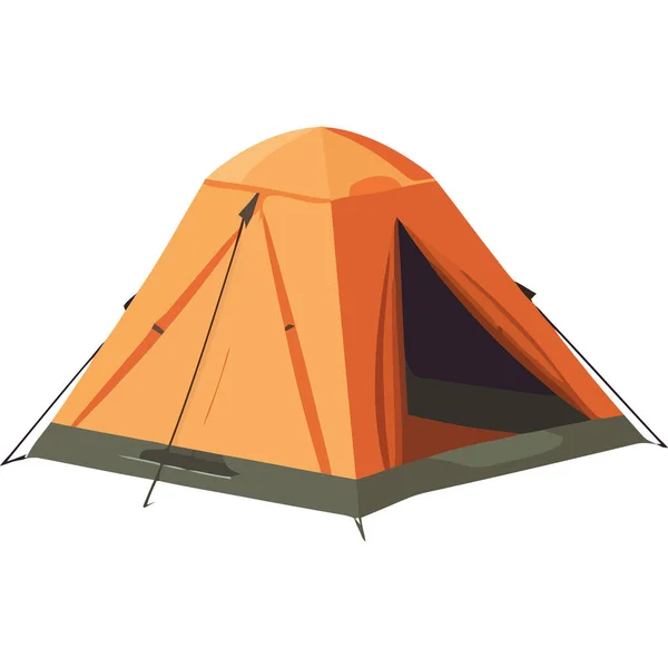 Orange Camping Tält Utrustning Ikon — Stock vektor