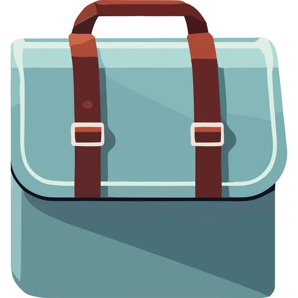 Retro Blue School Bag Icon — Stock Vector
