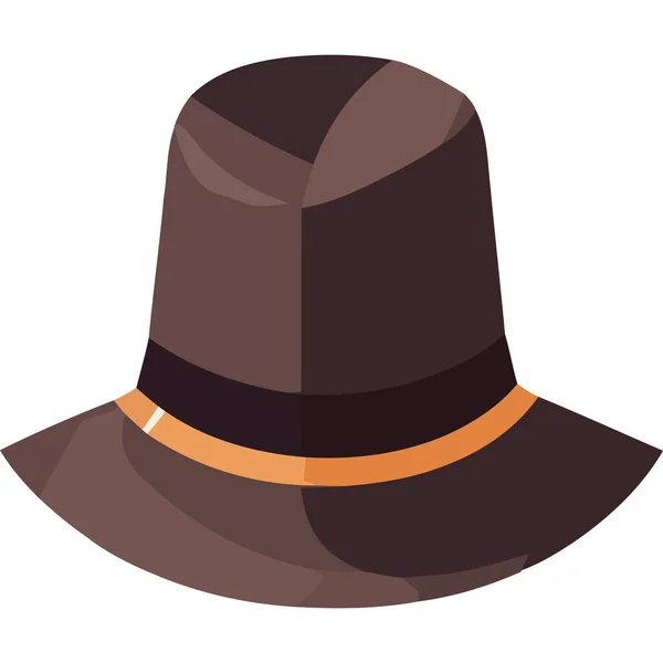 Male Top Hat Headwear Accessory Icon — Stock Vector