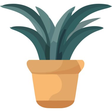 sarı saksı ikonunda bitki yetiştirme