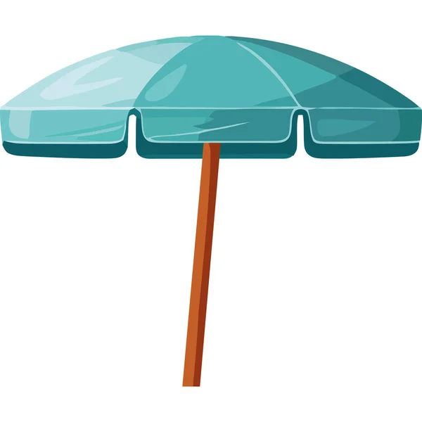 stock vector blue beach parasol equipment icon isolated