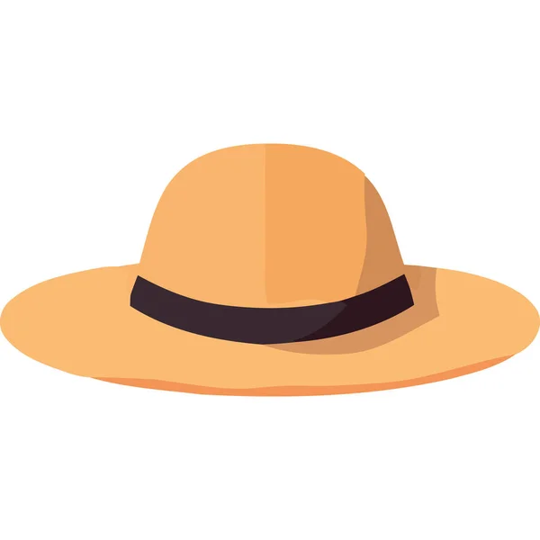 Classic Tourist Hat Accessory Travel Icon — Stock Vector