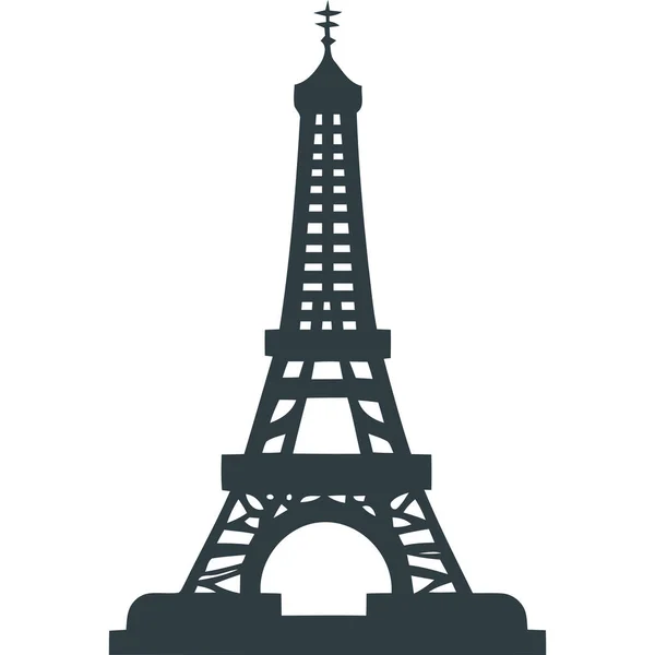 Eiffel Tower World Travel Landmark Icon — Stock Vector