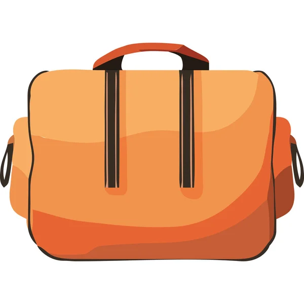 Elegante Und Orangefarbene Reisekoffer — Stockvektor