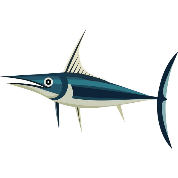 Kılıç Balığı Egzotik Yalıtılmış Vahşi Bir Hayvan — Stok Vektör