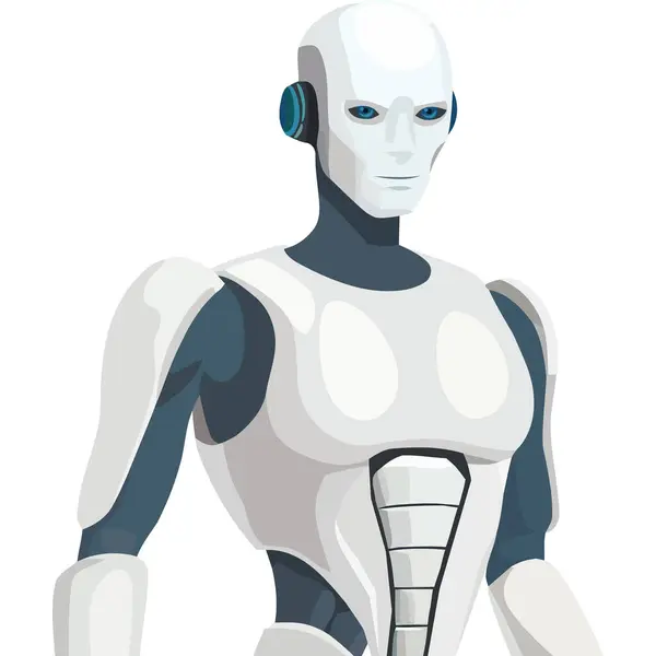 Futuristic Robot Technology Icon — Stock Vector
