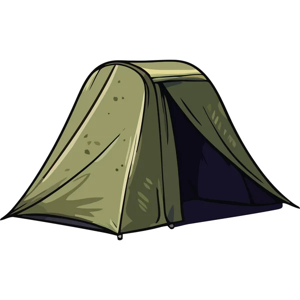 绿色帐篷设备图标 — 图库矢量图片