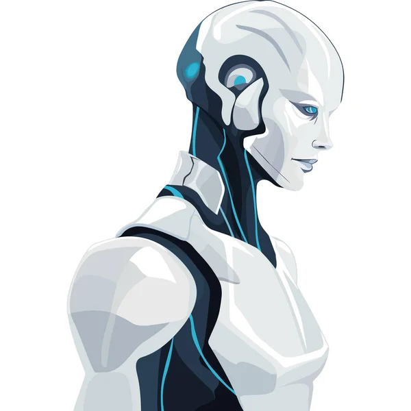 机器人Ai技术未来主义图标 — 图库矢量图片