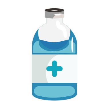 aşı şişesi tıbbi cam ikonu izole edildi