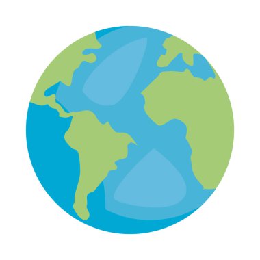 Dünya gezegeni izole edilmiş simge vektörü