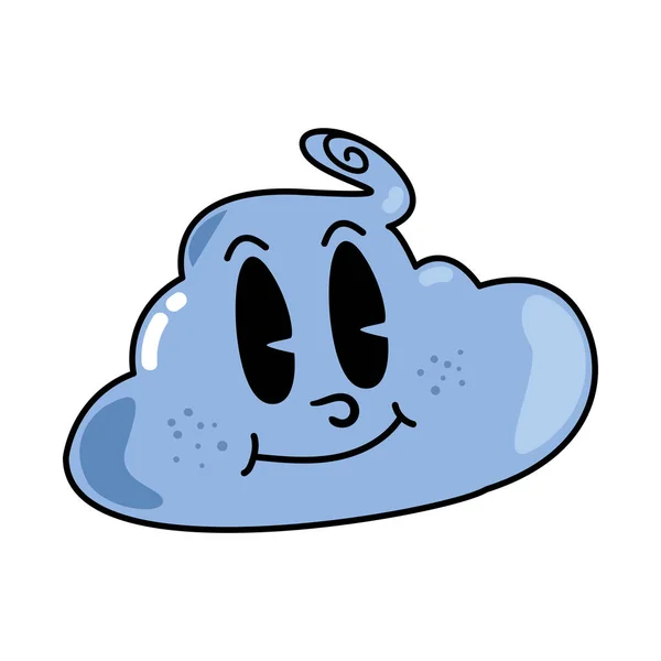 Tempo Cartoon Personagem Tempestade Nuvem Isolado Ícone —  Vetores de Stock