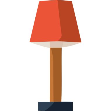 Zarif ev lambası mobilyası simgesi izole