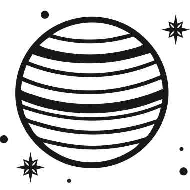 Uzay simgelerindeki gezegen ve yıldızlar izole edildi