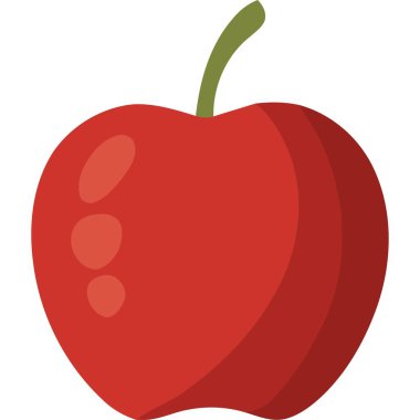 kırmızı elma taze meyve simgesi izole